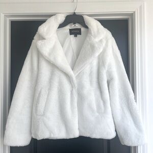 White Faux Fur Jacket